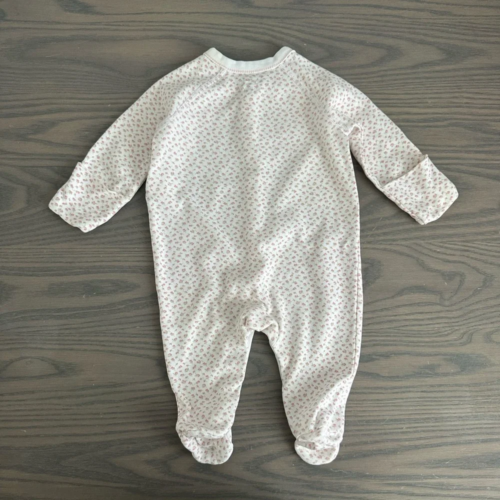 RALPH LAUREN BABY GIRL FLORAL COTTON COVERALL